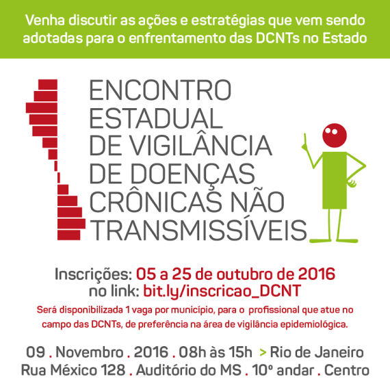 Encontro Estadual de Vigilância de Doenças Crônicas Não Transmissíveis será realizado em novembro